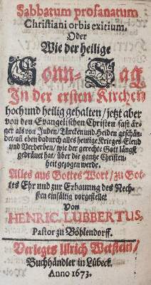 Bild Nr.1: 140-414 Lubbertus,H.: (Alte Drucke, Handschriften und Theologie)