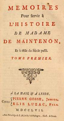 Bild Nr.1: 140-436 Maintenon,(F.d'Aubigne).: (Alte Drucke, Handschriften und Theologie)