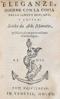 Bild Nr.1: 140-442 Manutius,A.: (Alte Drucke, Handschriften und Theologie)