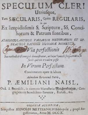 Bild Nr.1: 140-475 Naisl,A.: (Alte Drucke, Handschriften und Theologie)
