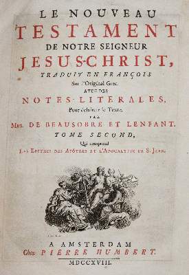 Bild Nr.1: 140-48 Beausobre,I. u. J.Lenfant.: (Alte Drucke, Handschriften und Theologie)