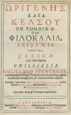 Bild Nr.1: 140-492 Origenes: (Alte Drucke, Handschriften und Theologie)