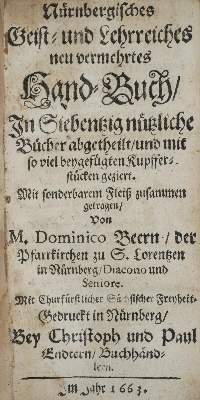 Bild Nr.10: 140-51 Beer,D.: (Alte Drucke, Handschriften und Theologie)