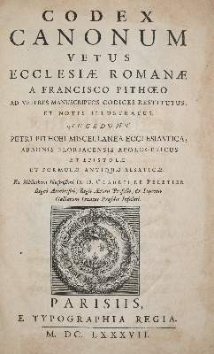 Bild Nr.1: 140-519 Pithou,F.: (Alte Drucke, Handschriften und Theologie)
