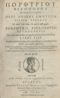 Bild Nr.1: 140-525 Porphyrius.: (Alte Drucke, Handschriften und Theologie)