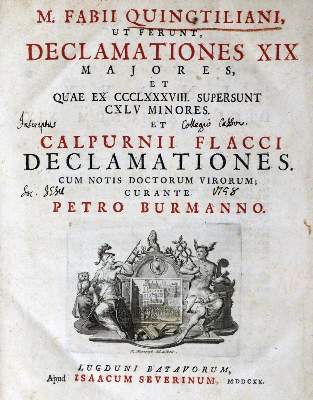 Bild Nr.1: 140-539 Quintilianus,M.F.: (Alte Drucke, Handschriften und Theologie)