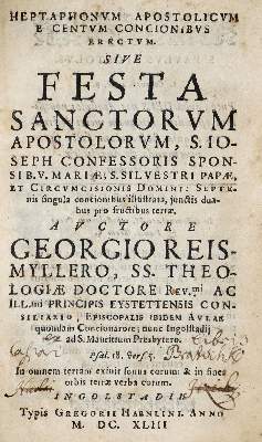 Bild Nr.1: 140-546 Reismüller,G.: (Alte Drucke, Handschriften und Theologie)