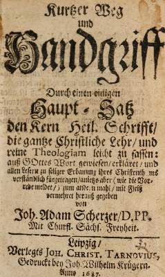 Bild Nr.1: 140-579 Schertzer,J.A.: (Alte Drucke, Handschriften und Theologie)