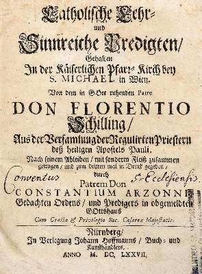 Bild Nr.1: 140-580 Schilling,F.: (Alte Drucke, Handschriften und Theologie)