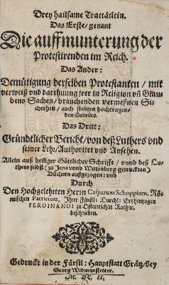 Bild Nr.1: 140-585 Schoppe,C.: (Alte Drucke, Handschriften und Theologie)