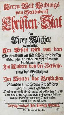 Bild Nr.1: 140-598 Seckendorff,V.L.v.: (Alte Drucke, Handschriften und Theologie)