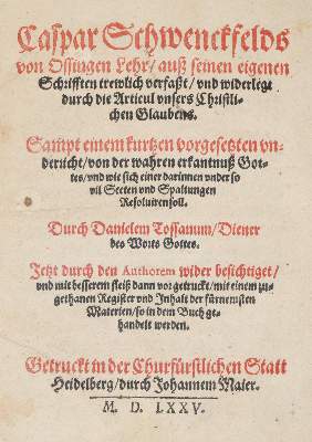 Bild Nr.1: 140-660 Tossanus,D.: (Alte Drucke, Handschriften und Theologie)