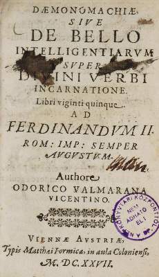 Bild Nr.1: 140-667 Valmarana,O.: (Alte Drucke, Handschriften und Theologie)