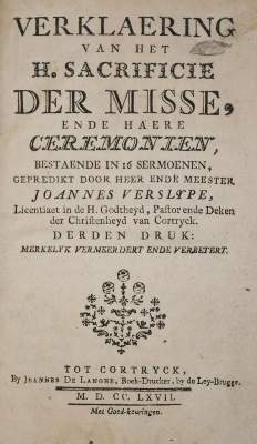 Bild Nr.1: 140-671 Verslype,J.: (Alte Drucke, Handschriften und Theologie)
