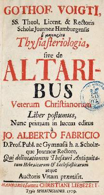 Bild Nr.1: 140-683 Voigt,G.: (Alte Drucke, Handschriften und Theologie)