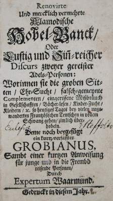 Bild Nr.1: 140-684 Waarmund,E. (Pseud.).: (Alte Drucke, Handschriften und Theologie)