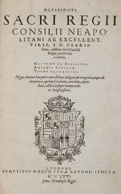 Bild Nr.1: 140-7 Afflictis,M.de, A.Capycius u. T.Grammaticus.: (Alte Drucke, Handschriften und Theologie)