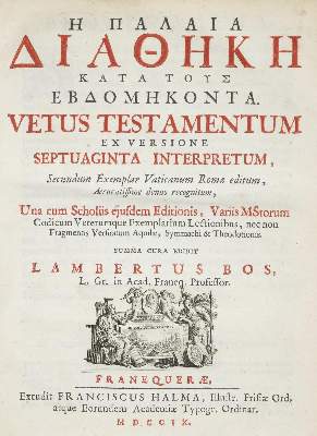 Bild Nr.3: 140-71 Biblia graeca.: (Bibeln)
