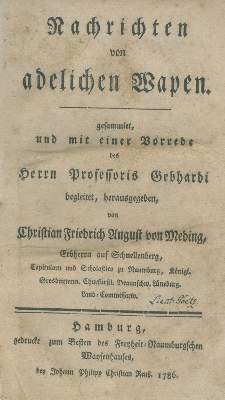 Bild Nr.1: 140-714 Meding,Chr.Fr.A.v.: (Genealogie und Heraldik)