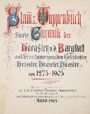 Bild Nr.1: 140-733 Stammbuch u. Wappenbuch: (Wappenbuch)