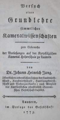 Bild Nr.1: 140-736 Jung-(Stilling),J.H.: (Wirtschaft)