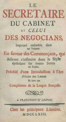 Bild Nr.1: 140-744 Secretaire du Cabinet, Le,: (Briefsteller)