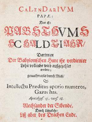 Bild Nr.1: 140-760 Calendarium Papae:: (Grenzwissenschaften und Okkultismus)