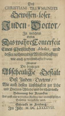 Bild Nr.1: 140-785 Trewmundt,C. (Pseud.).: (Judaica)