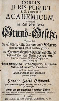 Bild Nr.1: 140-819 Schmauß,J.J.: (Juridica und Kriminologie)