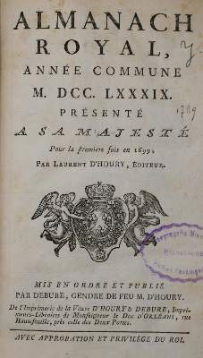 Bild Nr.1: 140-828 Almanach Royal.: (Kalender)