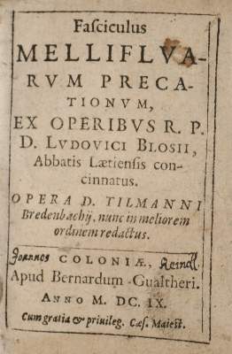 Bild Nr.1: 140-83 Blois,L.de.: (Alte Drucke, Handschriften und Theologie)