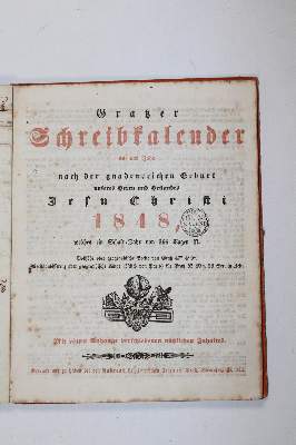 Bild Nr.204: 140-832 Grätzer Schreibkalender: (Kalender)