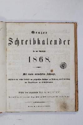 Bild Nr.206: 140-832 Grätzer Schreibkalender: (Kalender)