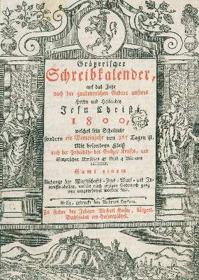 Bild Nr.1: 140-833 Grazerischer Schreibkalender,: (Kalender)
