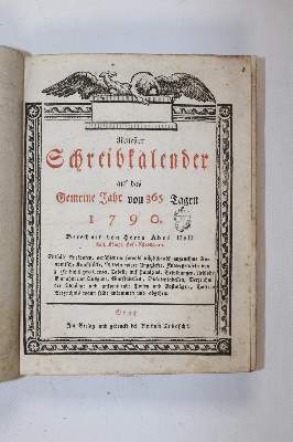 Bild Nr.203: 140-833 Grazerischer Schreibkalender,: (Kalender)