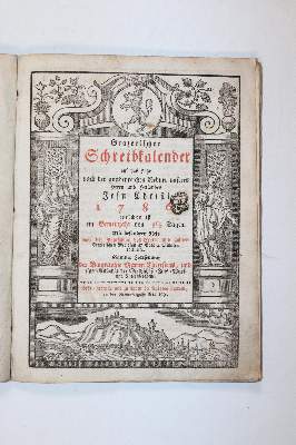 Bild Nr.204: 140-833 Grazerischer Schreibkalender,: (Kalender)