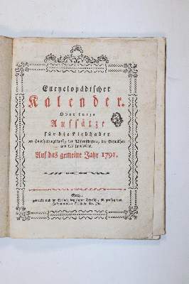 Bild Nr.205: 140-833 Grazerischer Schreibkalender,: (Kalender)