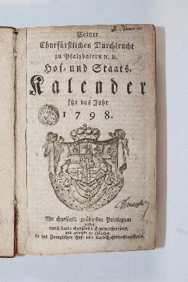 Bild Nr.23: 140-834 Hof- und Staats-Kalender,: (Kalender)