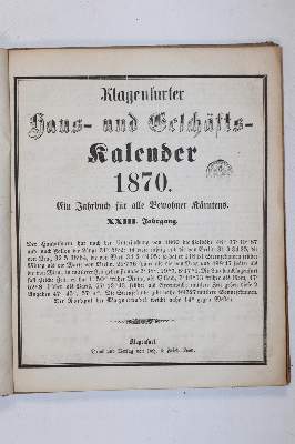 Bild Nr.22: 140-836 Klagenfurter: (Kalender)