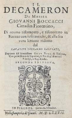 Bild Nr.1: 140-84 Boccaccio,G.: (Alte Drucke, Handschriften und Theologie)