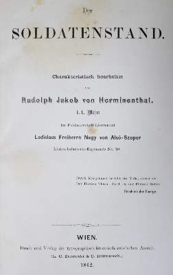 Bild Nr.10: 140-885 Herminenthal,R.J.v.: (Militaria, Einband)