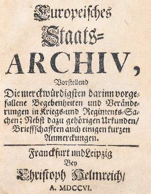Bild Nr.1: 140-886 Europeisches Staats-Archiv,: (Militaria)