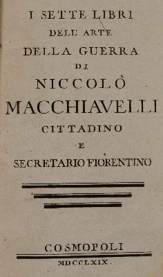 Bild Nr.1: 140-897 Machiavelli,N.: (Militaria)