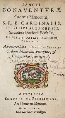 Bild Nr.1: 140-90 Bonaventura Sanctus.: (Alte Drucke, Handschriften und Theologie)