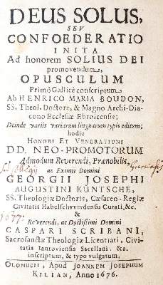 Bild Nr.1: 140-94 Boudon,H.M.: (Alte Drucke, Handschriften und Theologie)