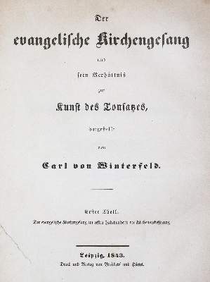 Bild Nr.1: 140-955 Winterfeld,C.v.: (Musik)