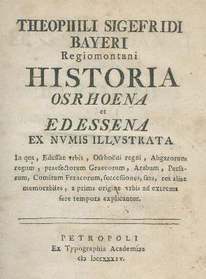 Bild Nr.1: 140-958 Bayer,T.S.: (Numismatik u. Siegelkunde, Medaillen)