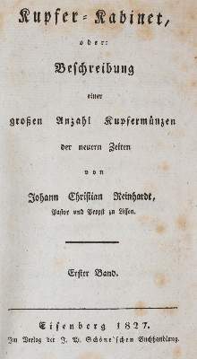 Bild Nr.2: 140-964 Reinhardt,J.C.: (Numismatik u. Siegelkunde, Medaillen)