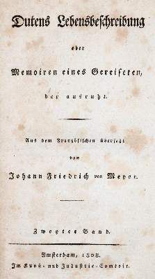 Große Abbildung Nr.1: 141-1009 Dutens,L.: (Literatur und illustrierte Bücher bis 19.Jahrhundert)