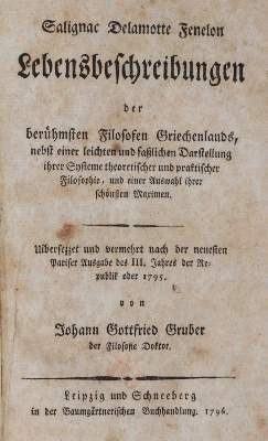 Große Abbildung Nr.1: 141-1020 Fenelon,F.de Salignac de la Motte.: (Literatur und illustrierte Bücher bis 19.Jahrhundert)